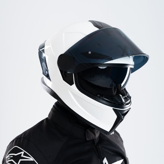 X Helmet R1SV - Shiny White (Clear & Black Visor Included) - Image 3