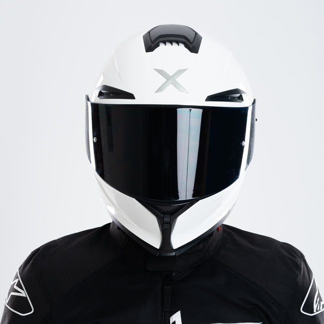 X Helmet R1SV - Shiny White (Clear & Black Visor Included) - Image 4