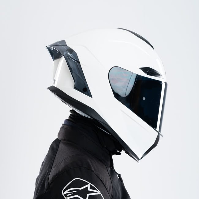 X Helmet R1SV - Shiny White (Clear & Black Visor Included) - Image 2
