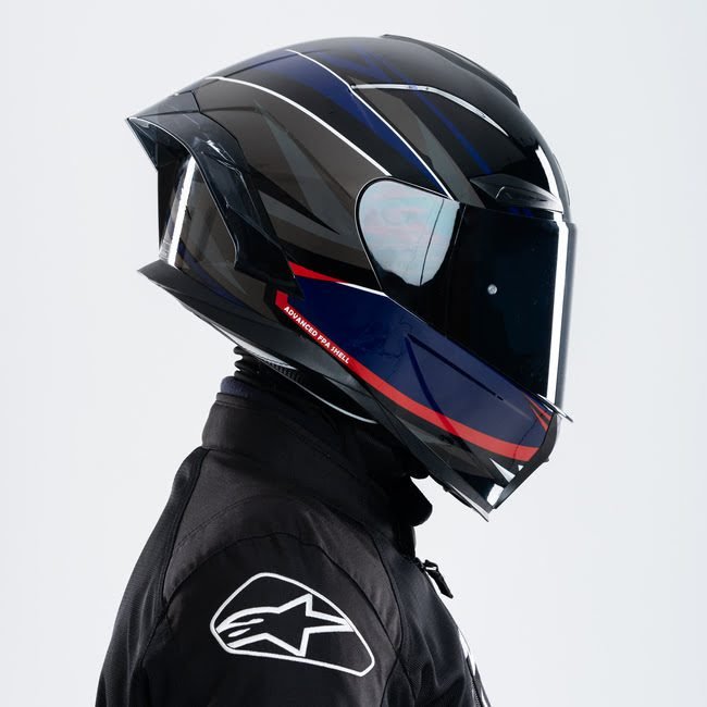 X Helmet R1SV - Abstract Blue (Clear & Black Visor Included)