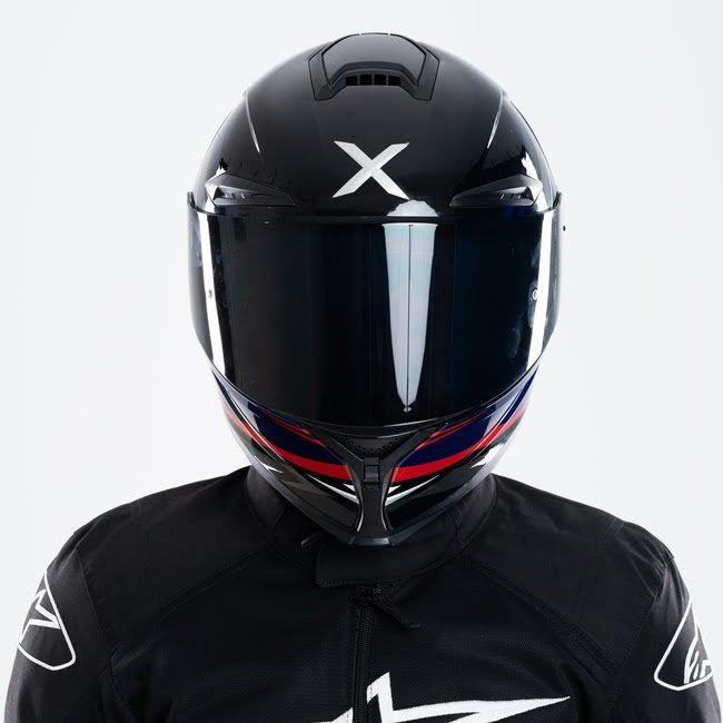 X Helmet R1SV - Abstract Blue (Clear & Black Visor Included) - Image 2