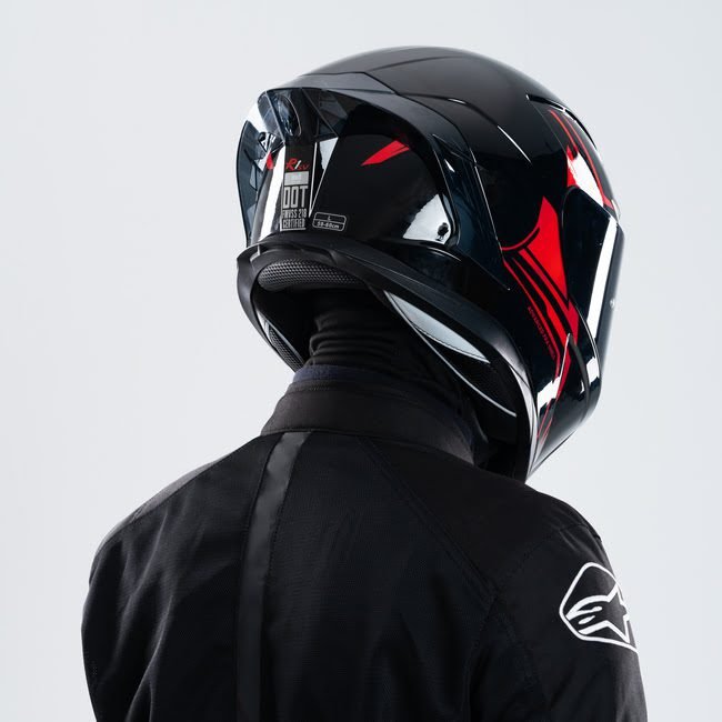 X Helmet R1SV - Blazing Red (Clear & Black Visor Included) - Image 2
