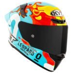 KYT TT Revo -  Leopard Aragon Licensed Graphics (Free Smoke Visor & Spoiler Extension)